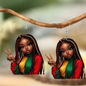 Colorful African Women Earrings